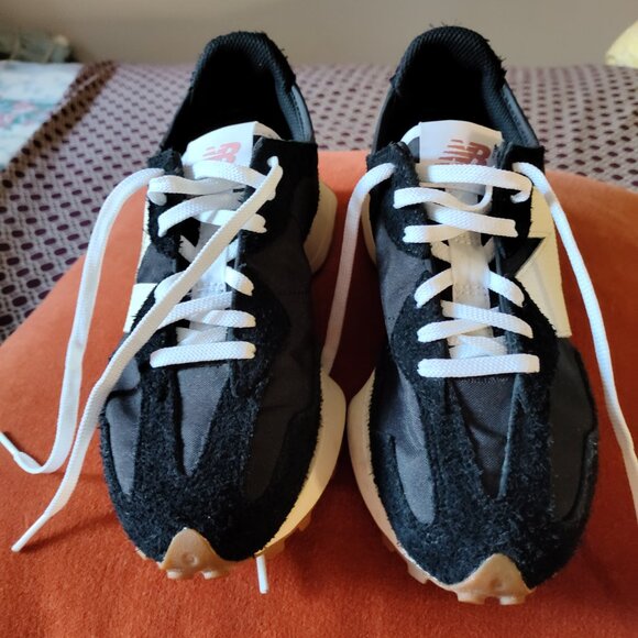 NEW BALANCE 327 Women Dark Blue, suede like fabric and cloth - Picture 2 of 2